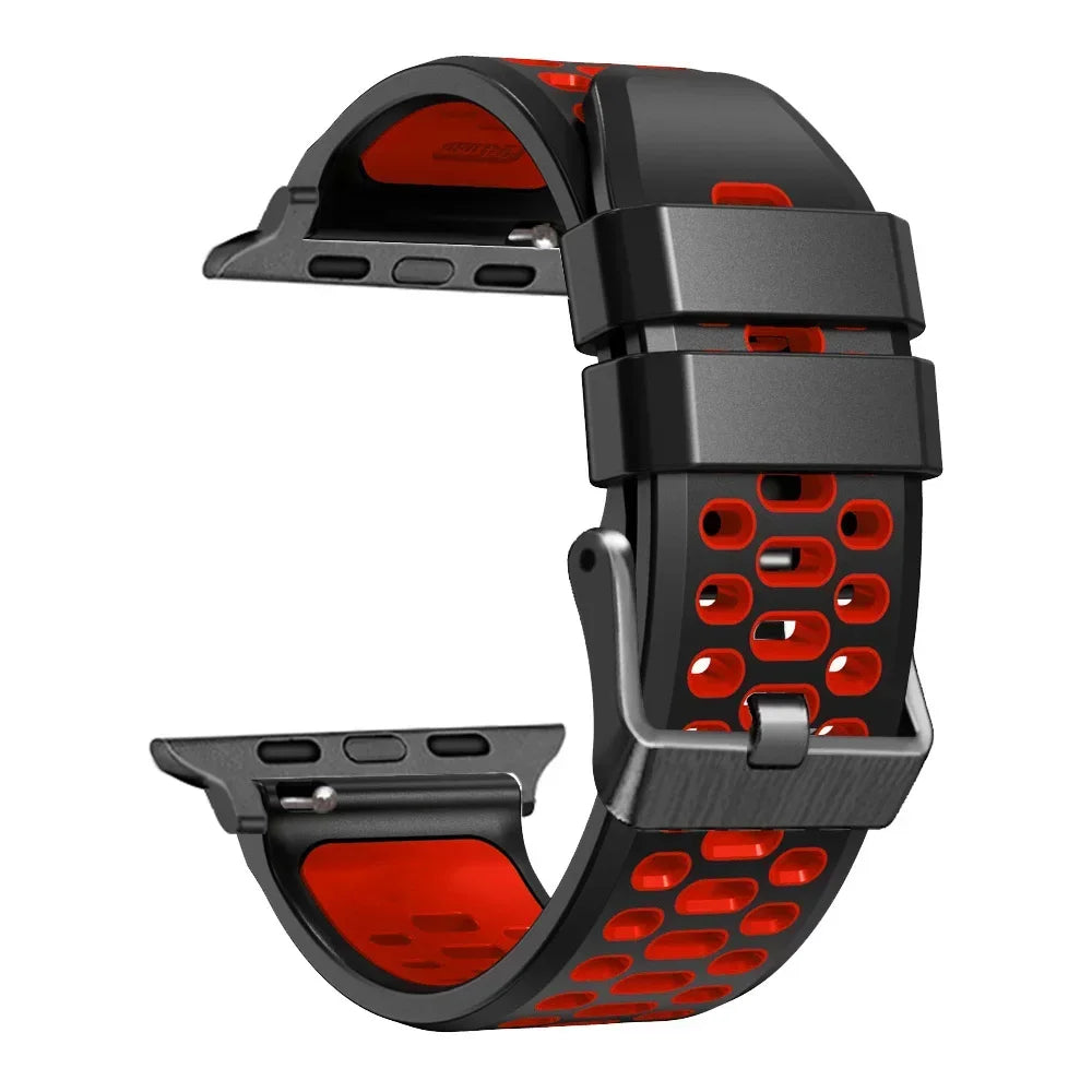 Sports Silicone Apple Watch Band | Durable, Adjustable, and Breathable - ZNOVOTECH
