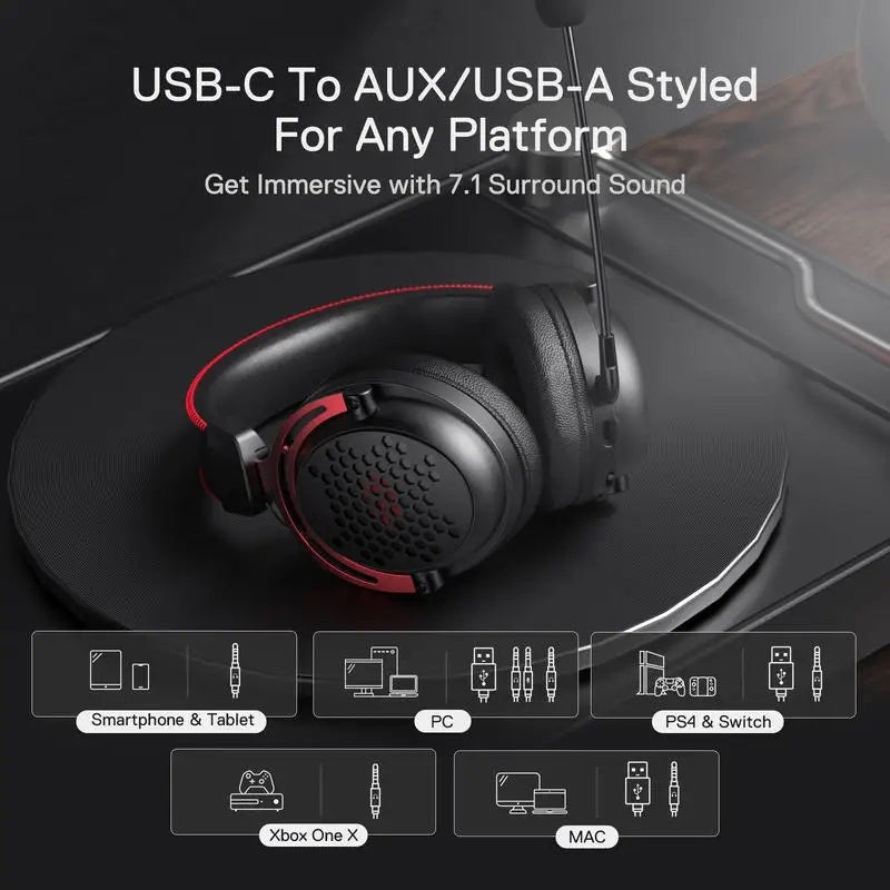 H386 Diomedes Wired Gaming Headset – 7.1 Surround Sound & 53MM Drivers - ZNOVOTECH
