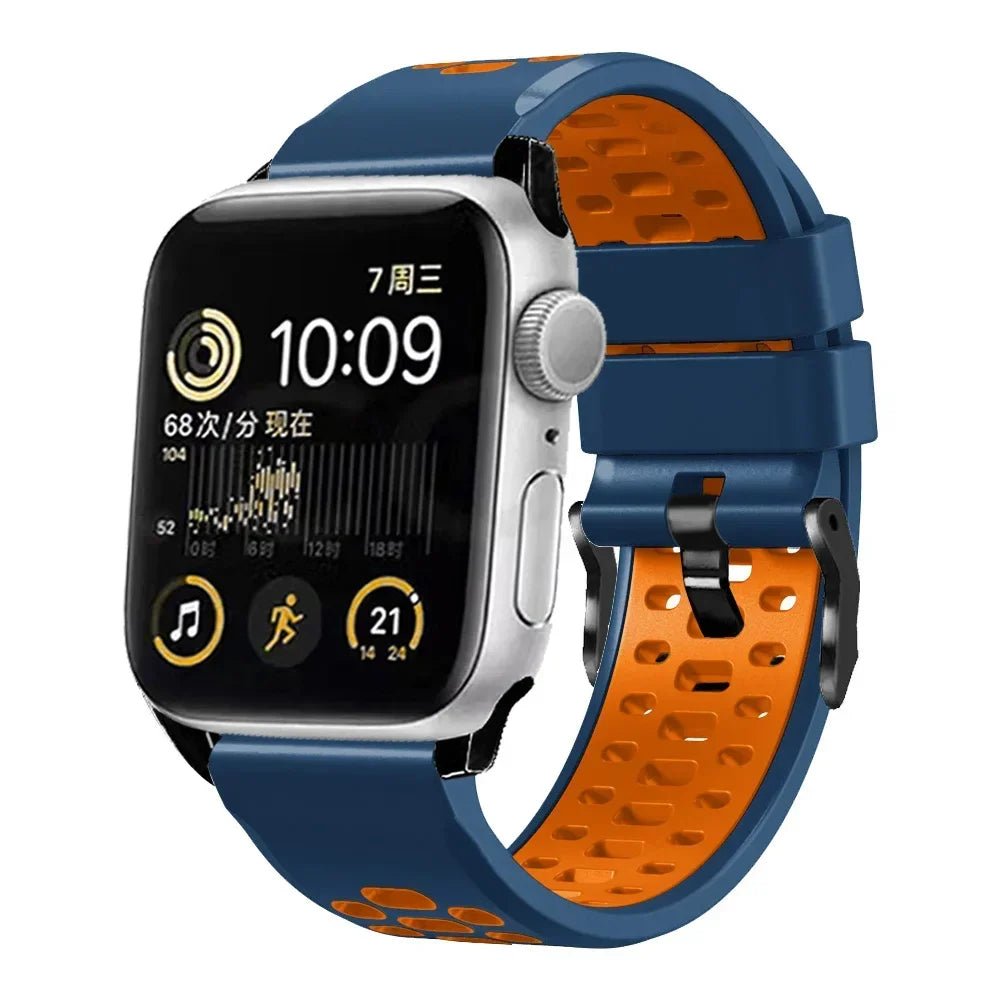 Sports Silicone Apple Watch Band | Durable, Adjustable, and Breathable - ZNOVOTECH