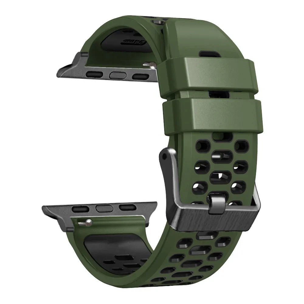Sports Silicone Apple Watch Band | Durable, Adjustable, and Breathable - ZNOVOTECH