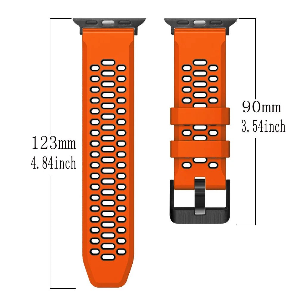 Sports Silicone Apple Watch Band | Durable, Adjustable, and Breathable - ZNOVOTECH