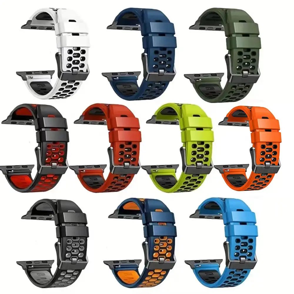 Sports Silicone Apple Watch Band | Durable, Adjustable, and Breathable - ZNOVOTECH