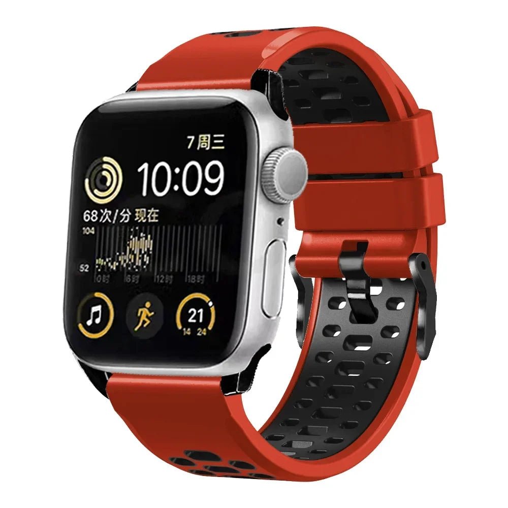 Sports Silicone Apple Watch Band | Durable, Adjustable, and Breathable - ZNOVOTECH