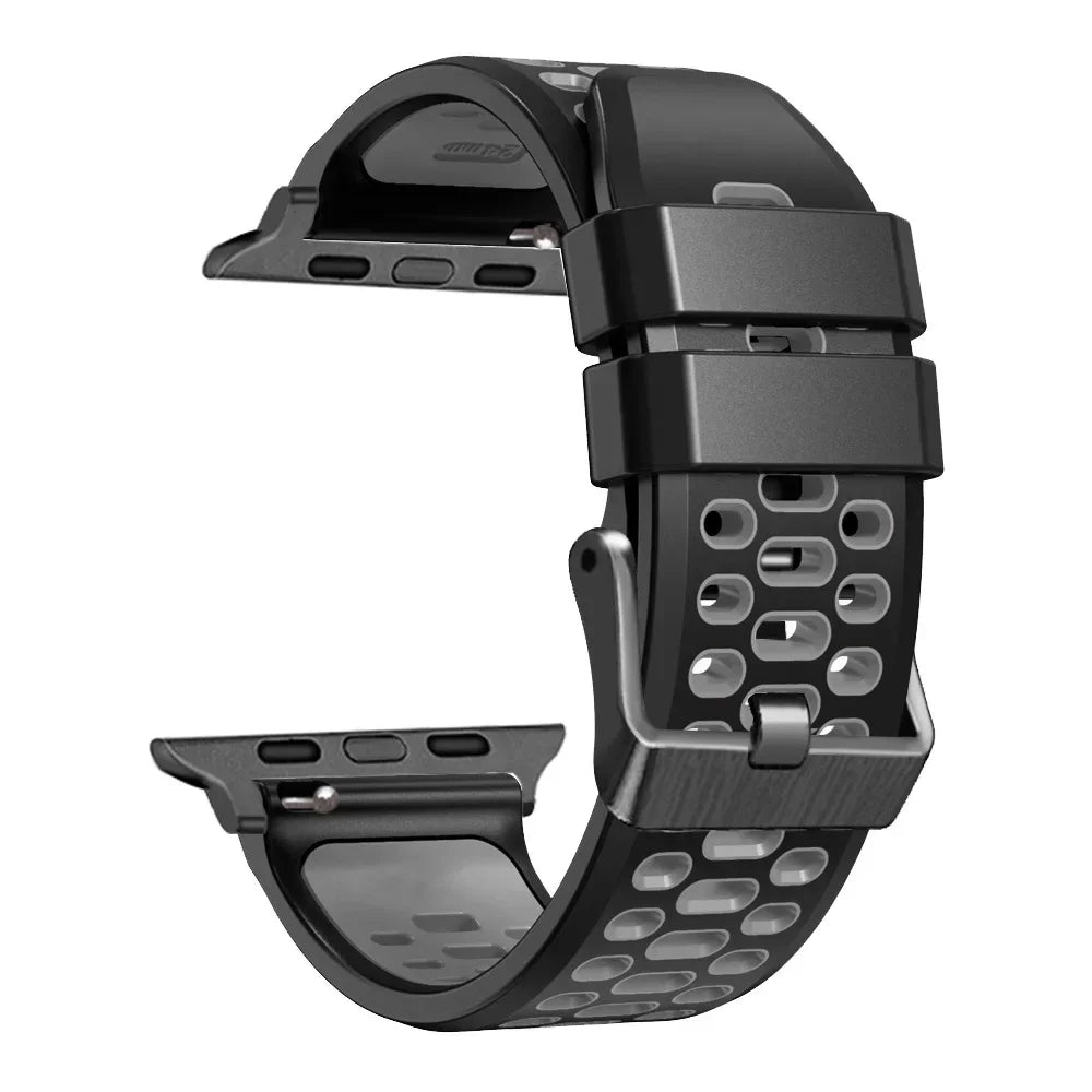 Sports Silicone Apple Watch Band | Durable, Adjustable, and Breathable - ZNOVOTECH