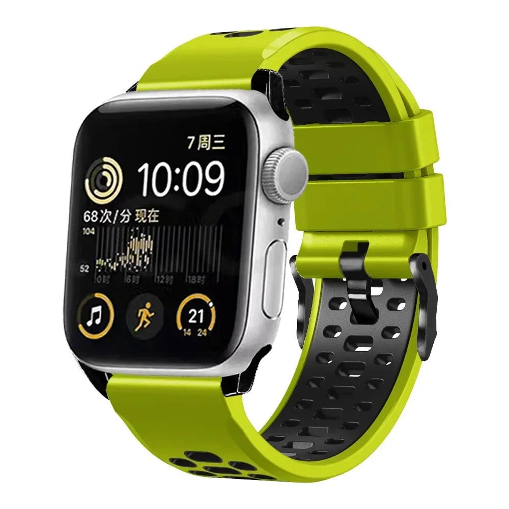 Sports Silicone Apple Watch Band | Durable, Adjustable, and Breathable - ZNOVOTECH