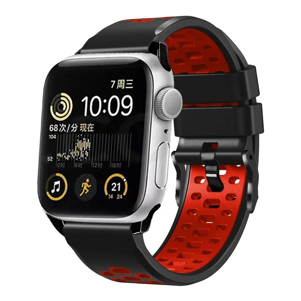 Sports Silicone Apple Watch Band | Durable, Adjustable, and Breathable - ZNOVOTECH