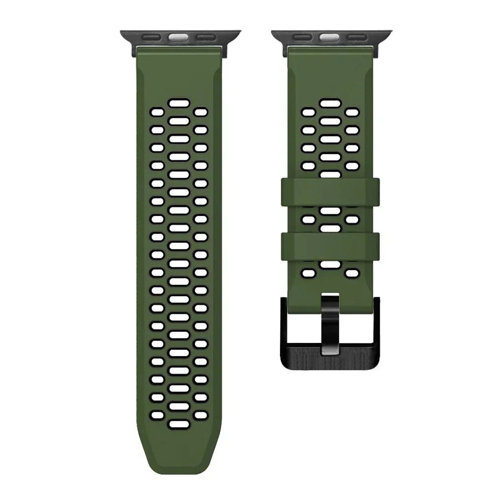 Sports Silicone Apple Watch Band | Durable, Adjustable, and Breathable - ZNOVOTECH