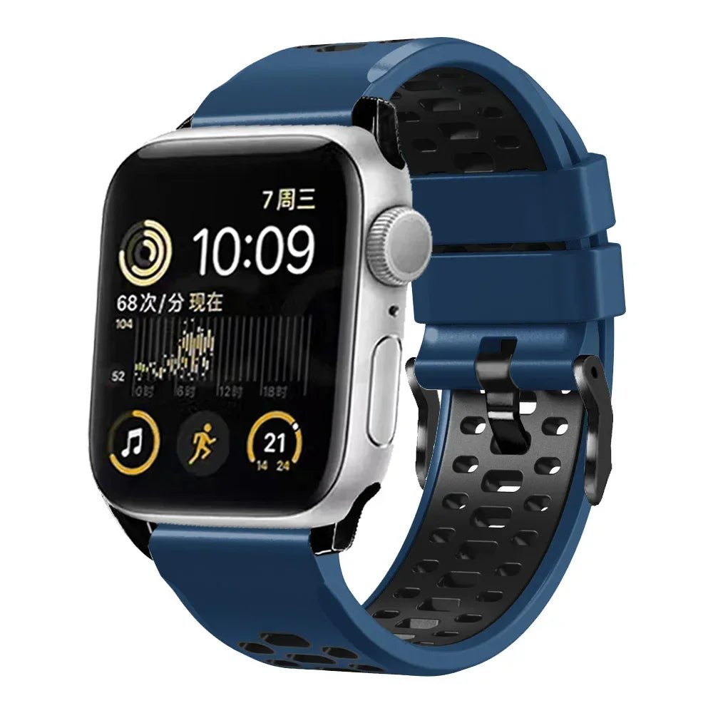 Sports Silicone Apple Watch Band | Durable, Adjustable, and Breathable - ZNOVOTECH