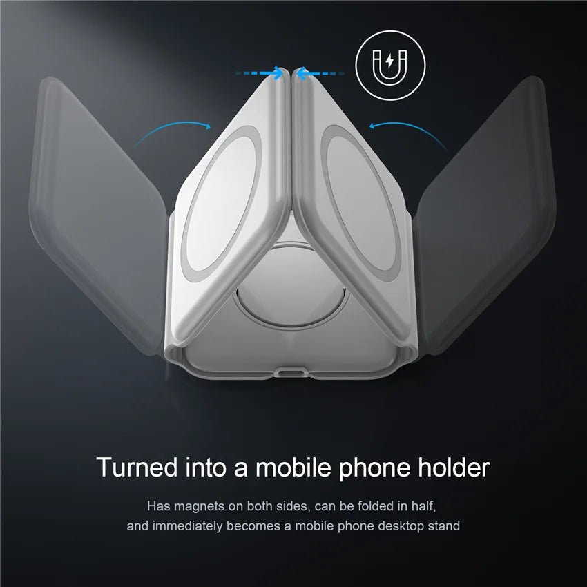 100W Mini Foldable Wireless Charger | Qi - Compatible Portable Charging Pad - ZNOVOTECH