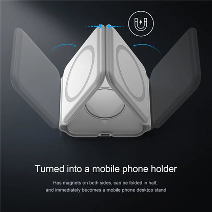 100W Mini Foldable Wireless Charger | Qi - Compatible Portable Charging Pad - ZNOVOTECH