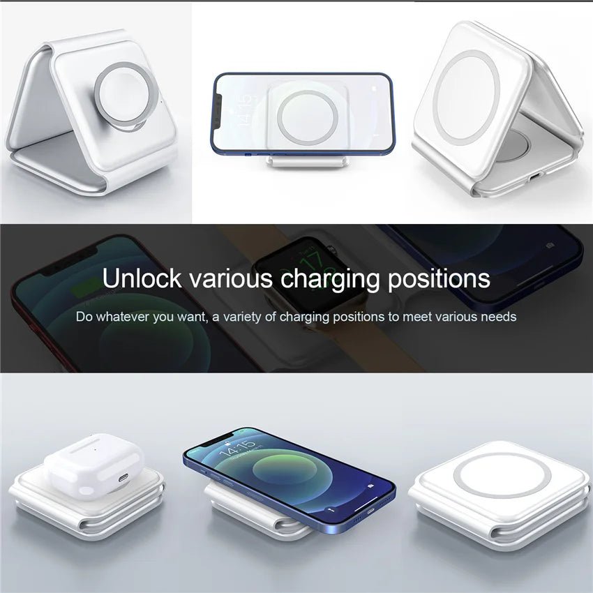 100W Mini Foldable Wireless Charger | Qi - Compatible Portable Charging Pad - ZNOVOTECH