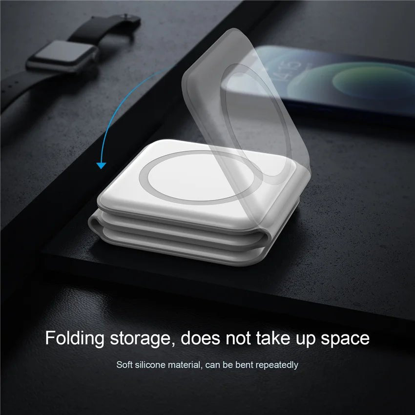 100W Mini Foldable Wireless Charger | Qi - Compatible Portable Charging Pad - ZNOVOTECH