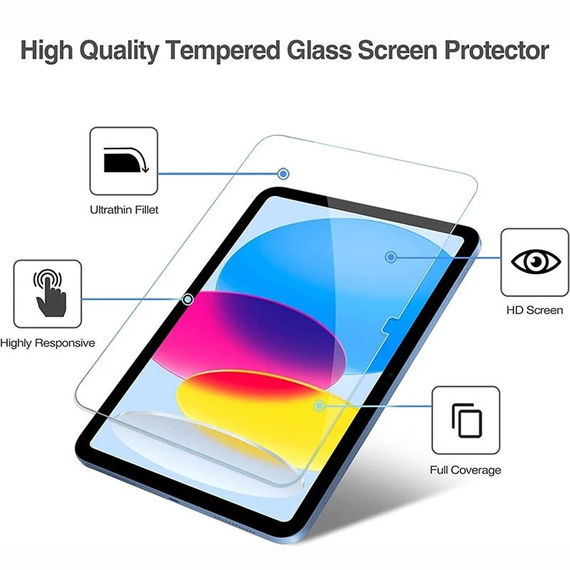 2 - Pack Tempered Glass Screen Protector | For iPad 10th Gen, Air, Pro - ZNOVOTECH