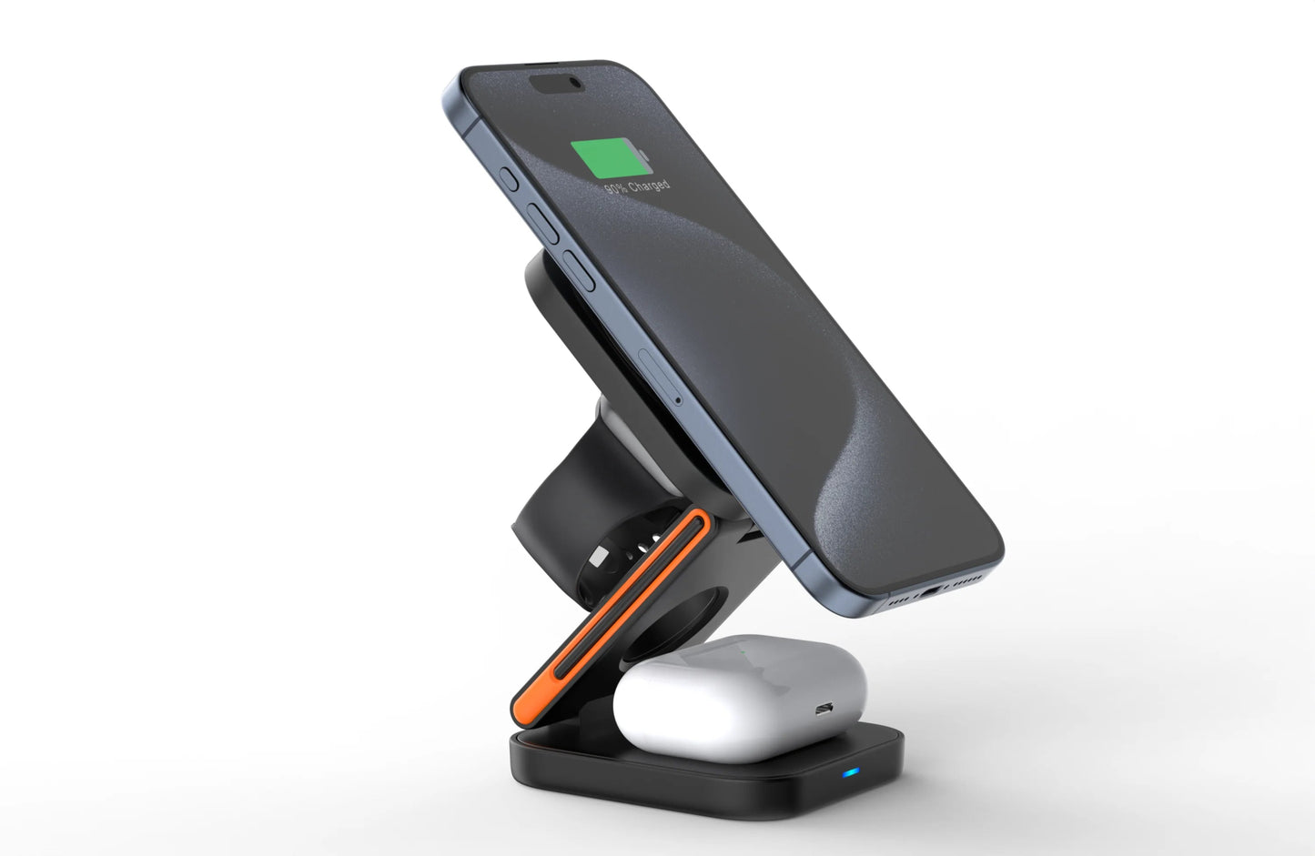 3 - in - 1 Foldable Wireless Charging Station | MagSafe Compatible for iPhone, AirPods & Apple Watch - ZNOVOTECH