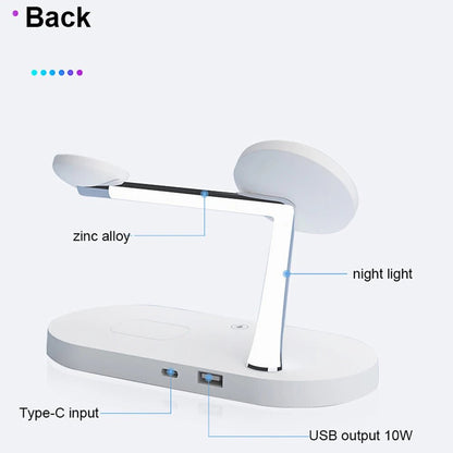 3 - in - 1 Stand Wireless Charging Dock | Fast Charger for Phone, AirPods, and Apple Watch - ZNOVOTECH