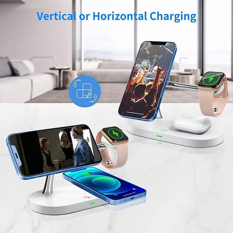 3 - in - 1 Stand Wireless Charging Dock | Fast Charger for Phone, AirPods, and Apple Watch - ZNOVOTECH