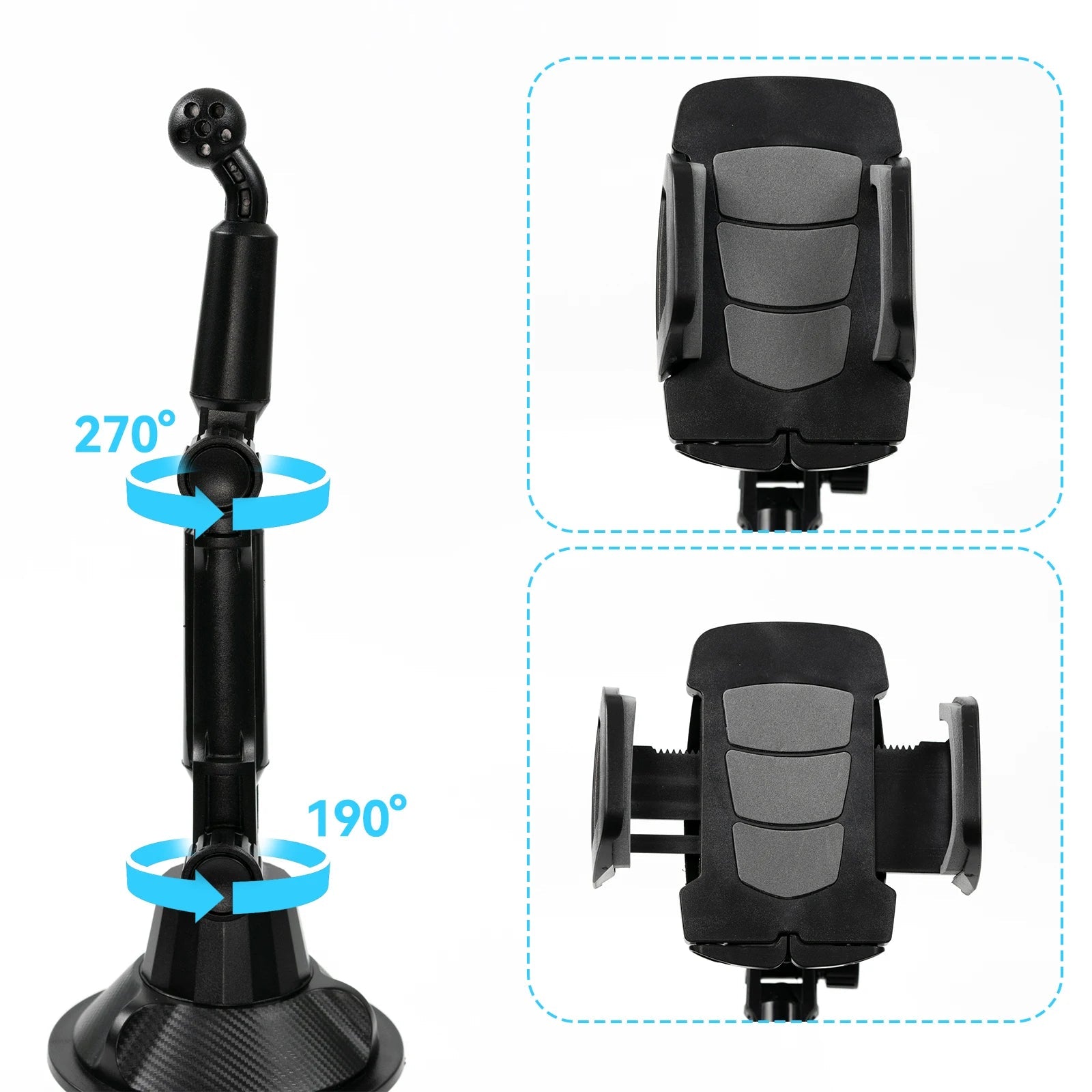 Adjustable Cup Holder Phone Mount – 360° Rotatable & Secure Grip - ZNOVOTECH