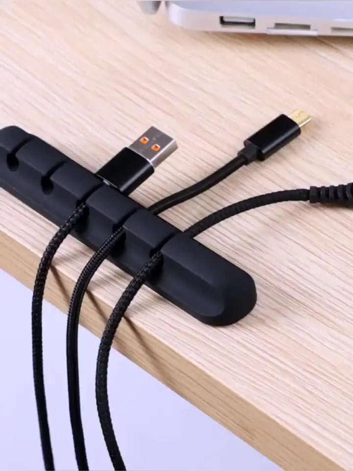 Cable Organizer Clip | Desk Cord Holder for Charging and Data Cable Support Micro USB Type - C Cable - ZNOVOTECH