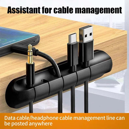 Cable Organizer Clip | Desk Cord Holder for Charging and Data Cable Support Micro USB Type - C Cable - ZNOVOTECH