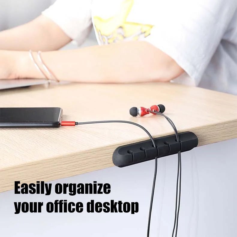 Cable Organizer Clip | Desk Cord Holder for Charging and Data Cable Support Micro USB Type - C Cable - ZNOVOTECH