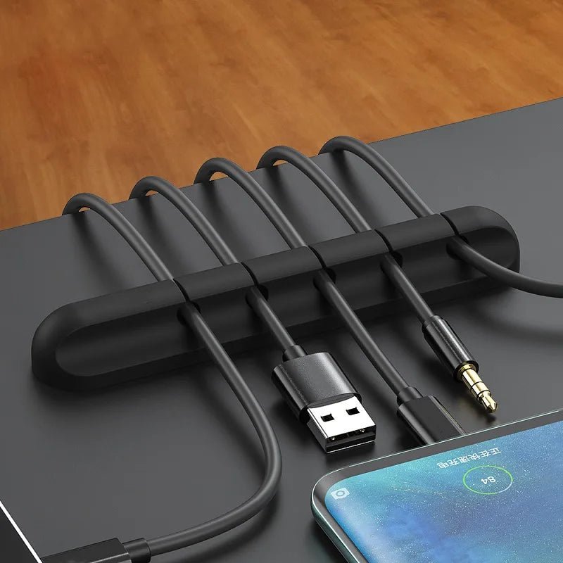 Cable Organizer Clip | Desk Cord Holder for Charging and Data Cable Support Micro USB Type - C Cable - ZNOVOTECH