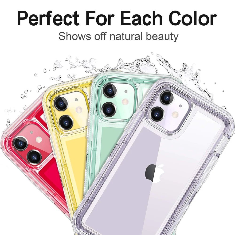 Crystal Clear Shockproof Phone Case | Transparent Slim Cover for iPhone 14, 15, 16, and More - ZNOVOTECH