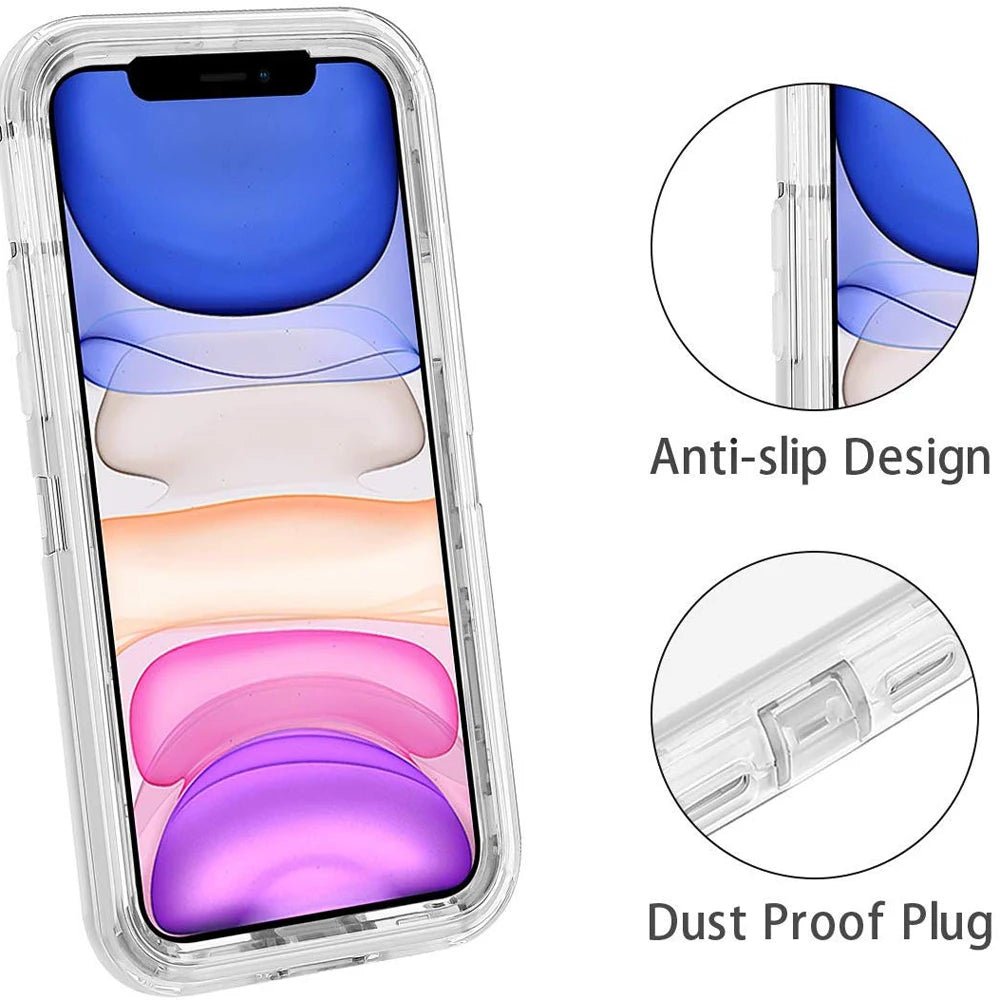 Crystal Clear Shockproof Phone Case | Transparent Slim Cover for iPhone 14, 15, 16, and More - ZNOVOTECH