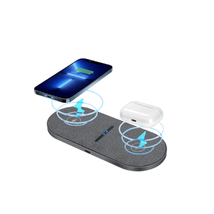 Dual Wireless Charging Pad | 40W Fast Charger for Smartphones & Earbuds - ZNOVOTECH