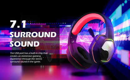 EKSA Wireless Gaming Headset – 7.1 Surround Sound & RGB Lighting - ZNOVOTECH