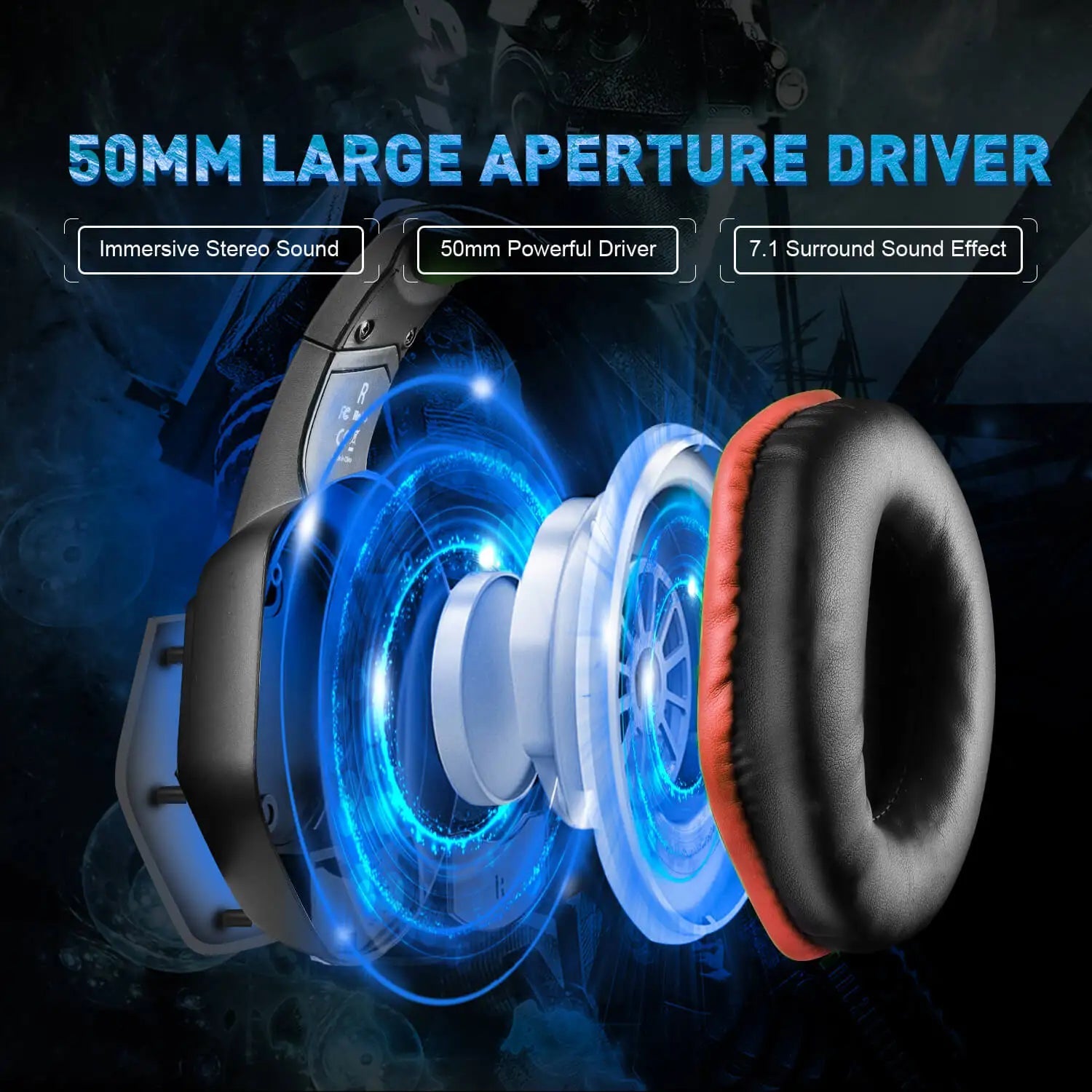 EKSA Wireless Gaming Headset – 7.1 Surround Sound & RGB Lighting - ZNOVOTECH