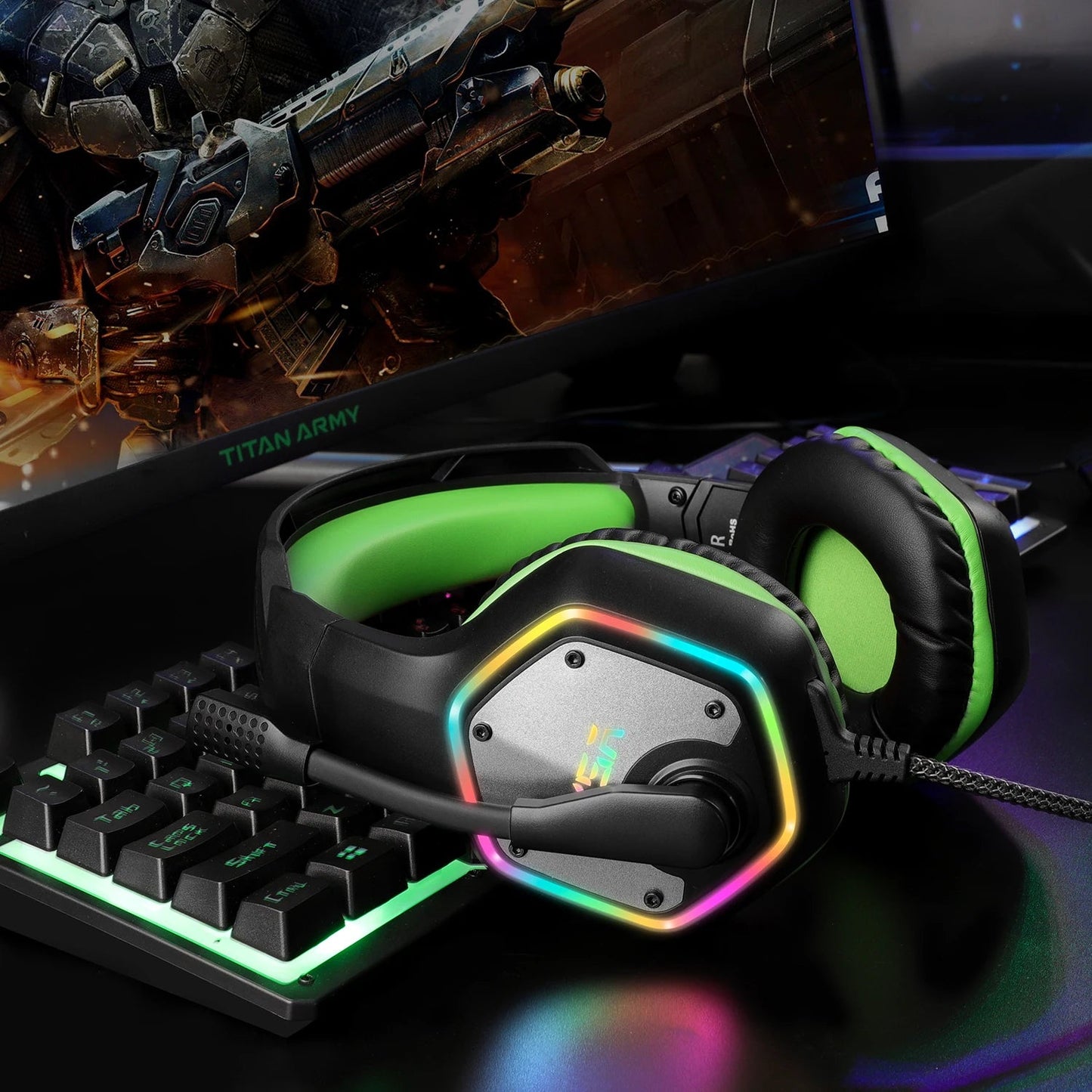 EKSA Wireless Gaming Headset – 7.1 Surround Sound & RGB Lighting - ZNOVOTECH