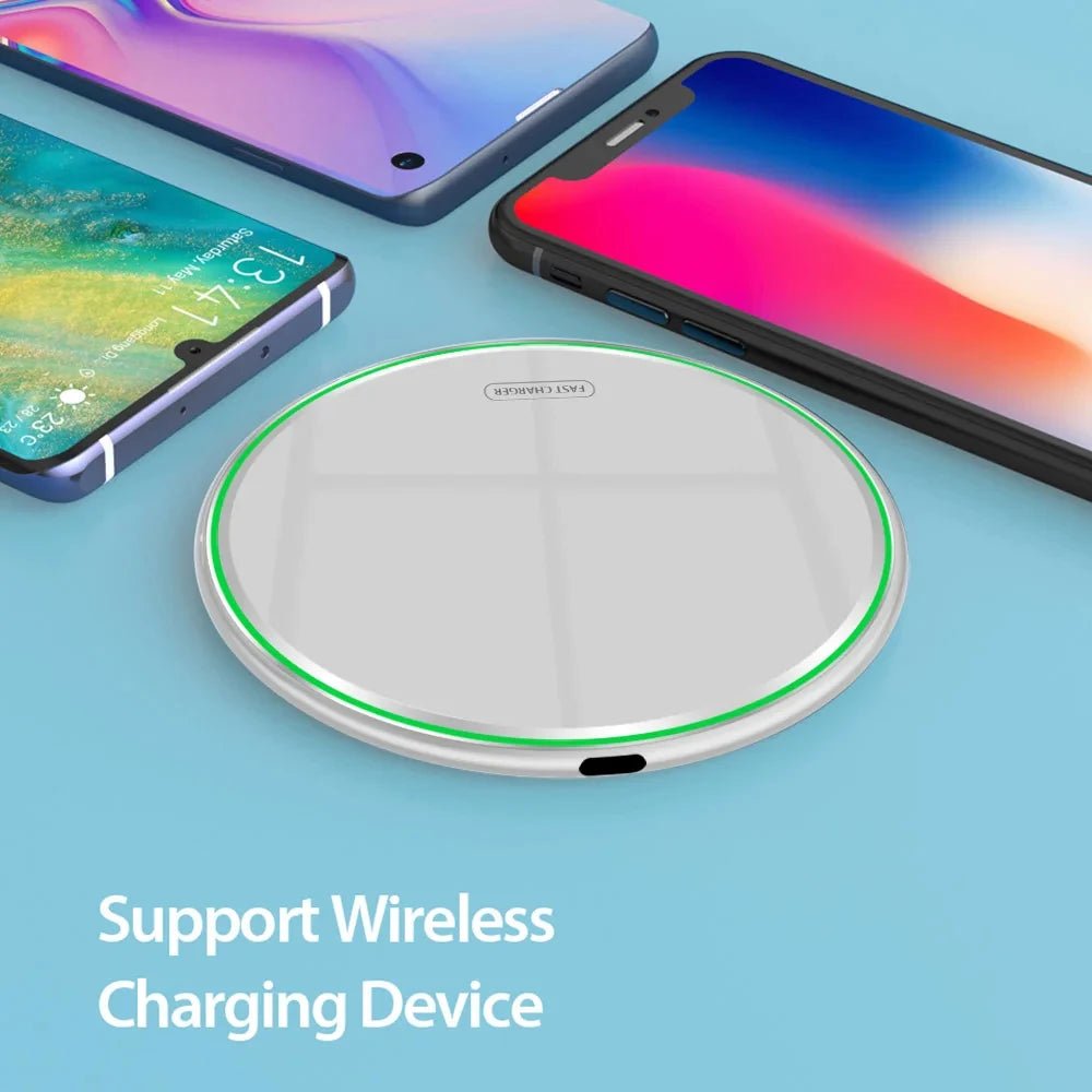 Fast Wireless Charging Pad | Sleek Glass Design for Smartphones - ZNOVOTECH