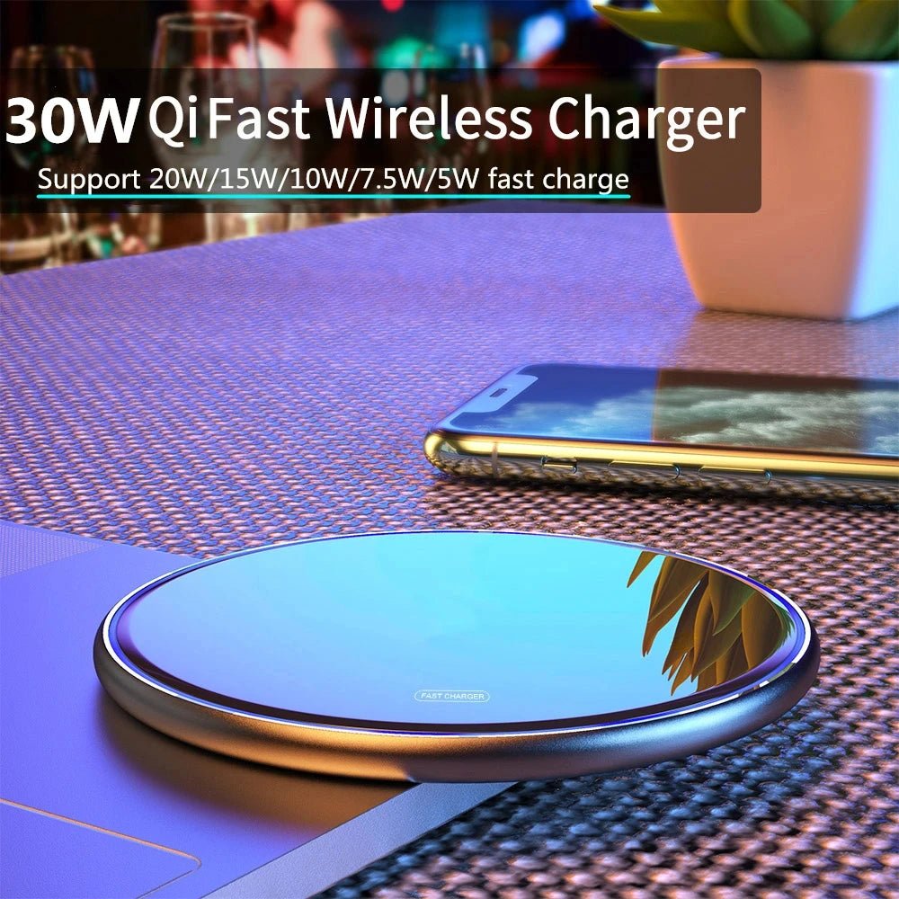 Fast Wireless Charging Pad | Sleek Glass Design for Smartphones - ZNOVOTECH