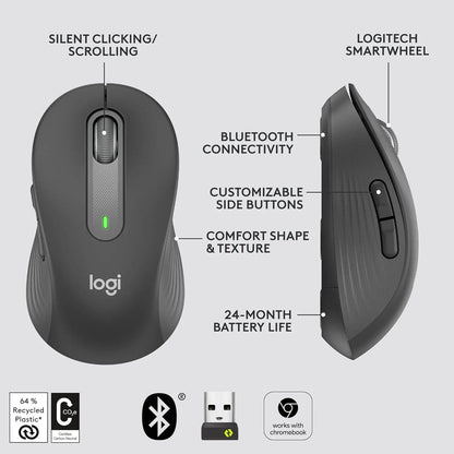 Logi M650 Wireless Bluetooth Mouse | Silent Clicks & Precision Scrolling - ZNOVOTECH