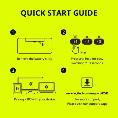 Logitech K380 Wireless Bluetooth Keyboard – Compact & Multi - Device - ZNOVOTECH