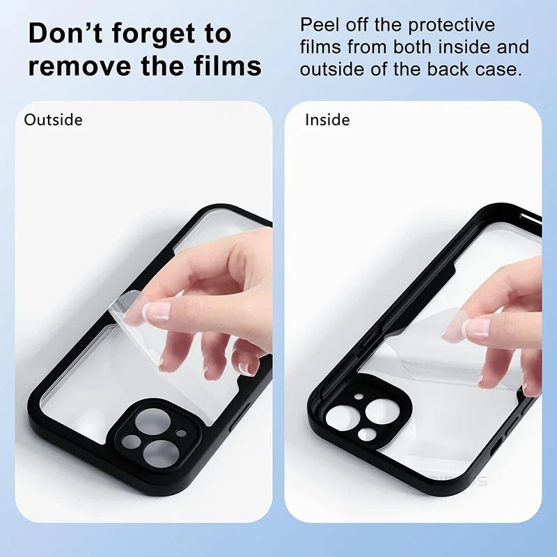 Magnetic Tempered Glass Shock Proof Case | 360° Full - Body Protection for iPhone 11, 12, 13, and More - ZNOVOTECH