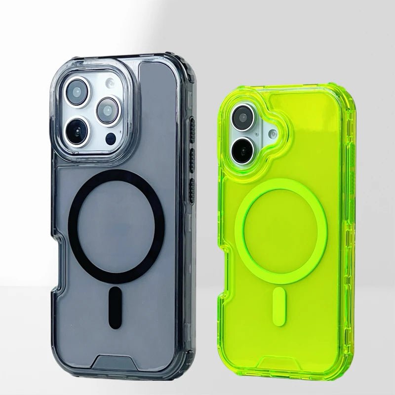 Neon Bumper Shockproof MagSafe Case | Clear Armor Cover - ZNOVOTECH