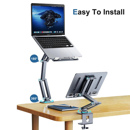 Oatsbasf Ergonomic Adjustable Laptop Stand | Integrated Design with No Installation Required - ZNOVOTECH