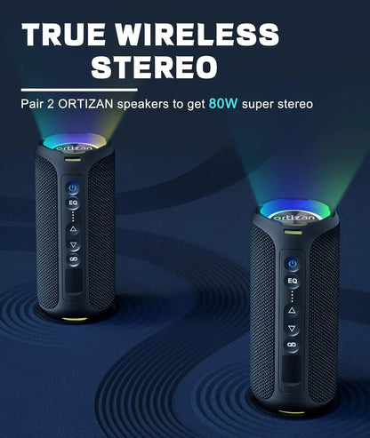 Ortizan Waterproof Wireless Speaker with RGB Lights - ZNOVOTECH