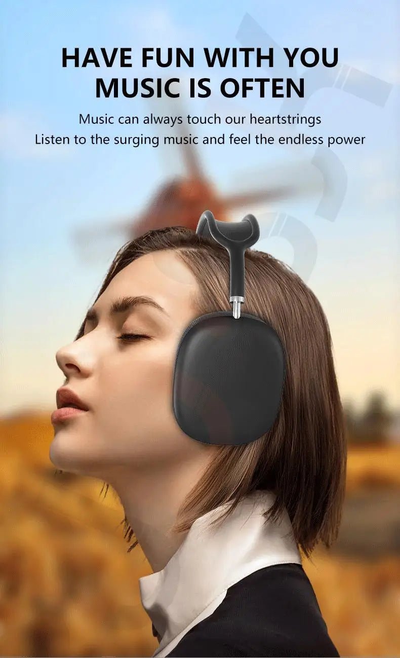 Original Pro Max Air Wireless Bluetooth Headphones Noise Cancelling Earphones Mic Pods Over Ear Sports Gaming Headset