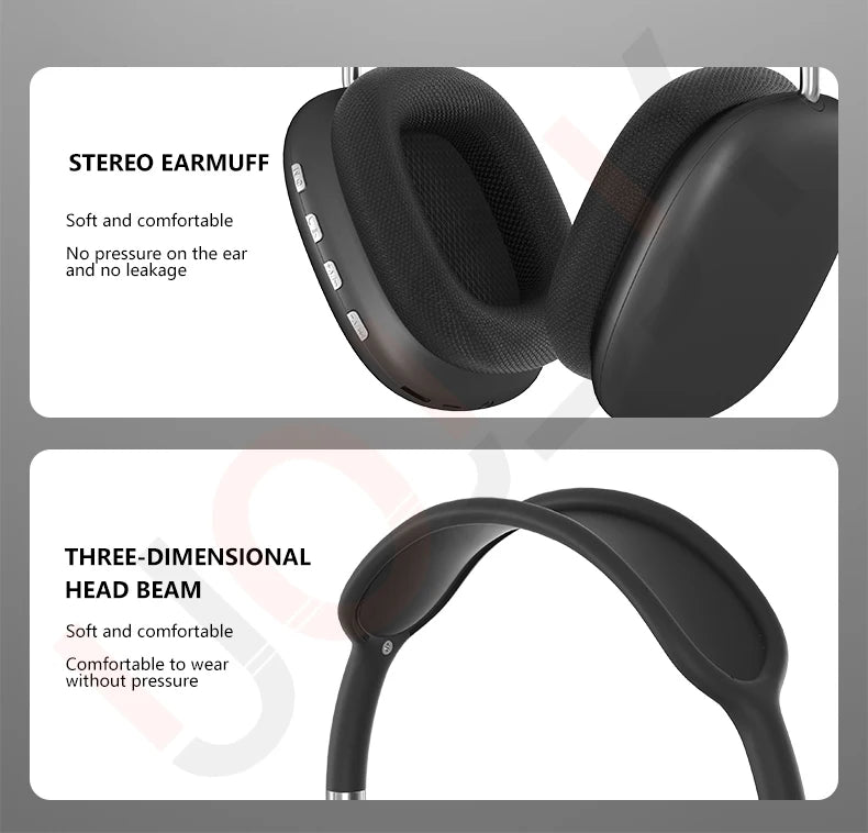 Original Pro Max Air Wireless Bluetooth Headphones Noise Cancelling Earphones Mic Pods Over Ear Sports Gaming Headset