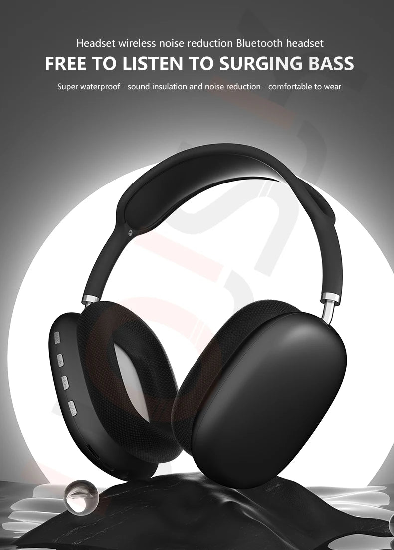 Original Pro Max Air Wireless Bluetooth Headphones Noise Cancelling Earphones Mic Pods Over Ear Sports Gaming Headset