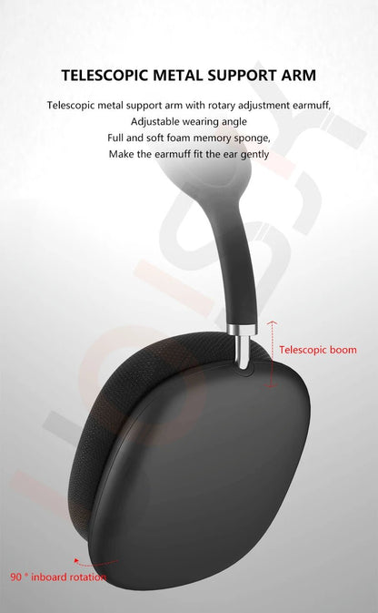 Original Pro Max Air Wireless Bluetooth Headphones Noise Cancelling Earphones Mic Pods Over Ear Sports Gaming Headset