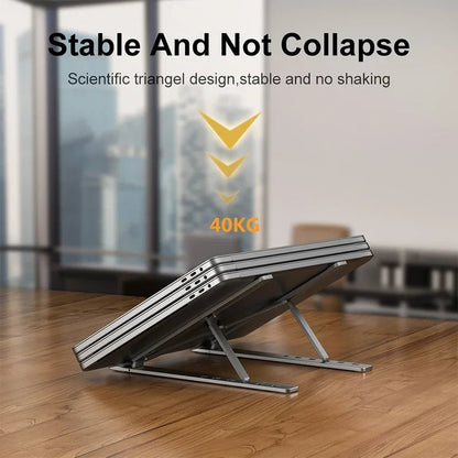 Portable Adjustable Laptop Stand | Ergonomic Aluminum Foldable Laptop Holder - ZNOVOTECH