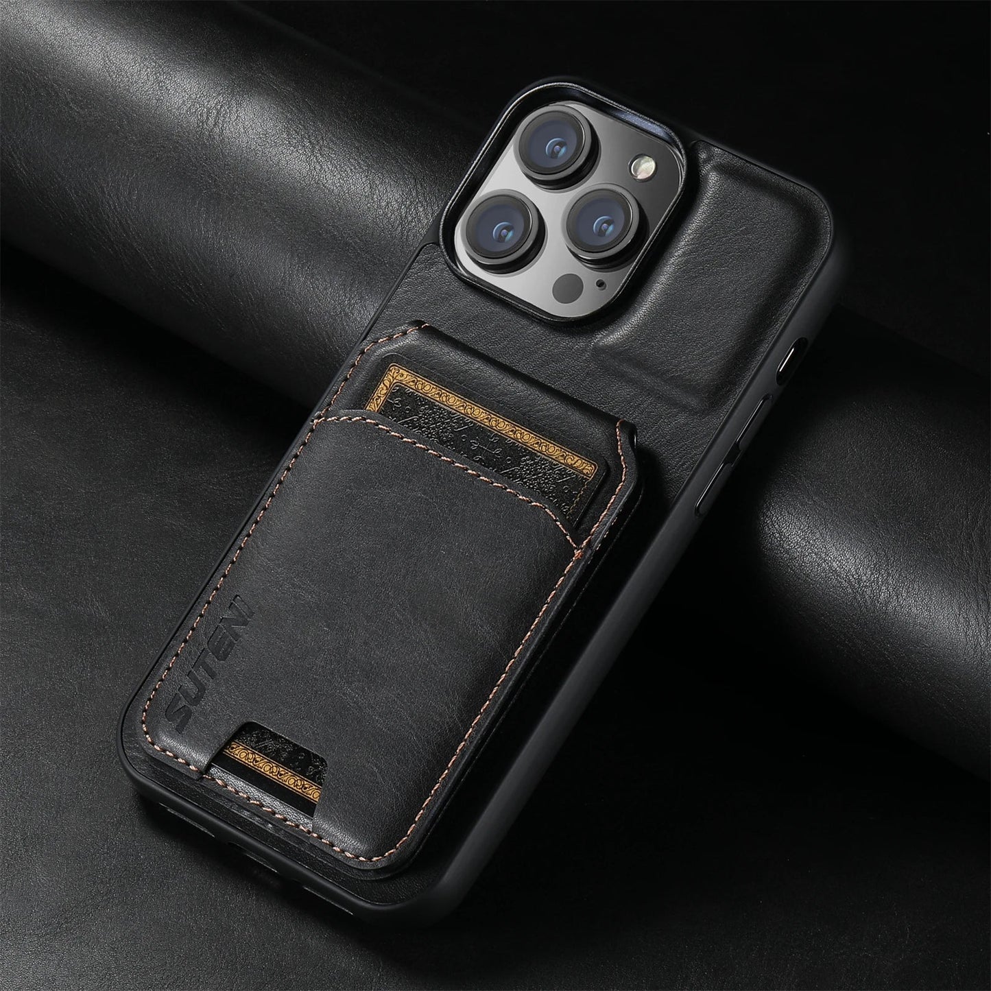 Premium Leather Wallet Phone Case – Magnetic Kickstand & Card Holder - ZNOVOTECH