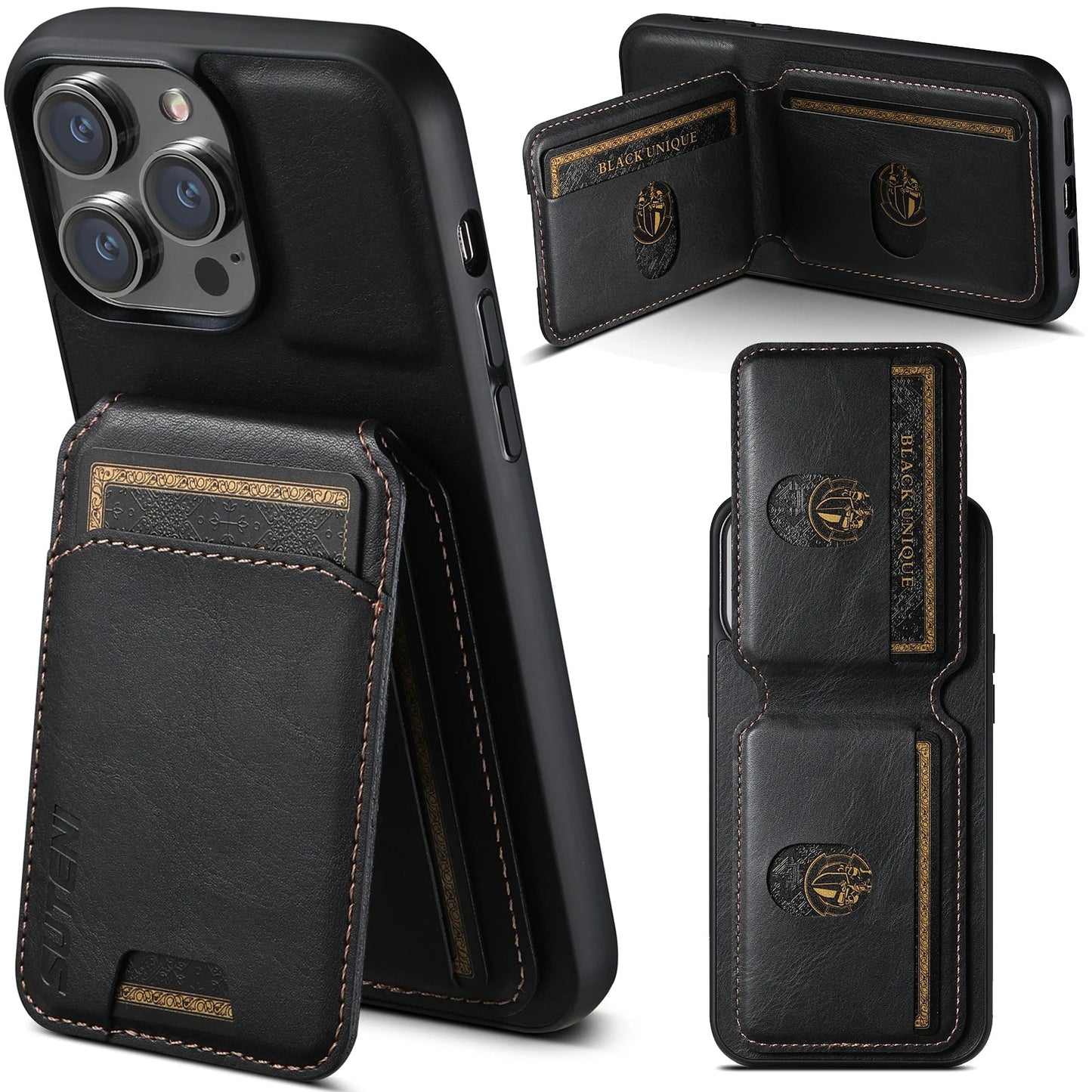 Premium Leather Wallet Phone Case – Magnetic Kickstand & Card Holder - ZNOVOTECH