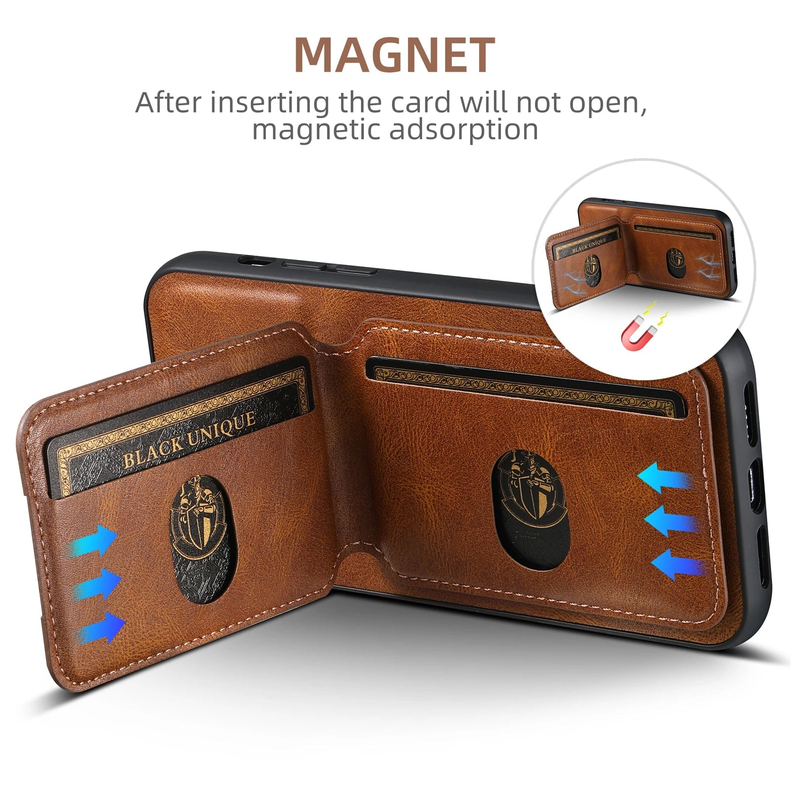 Premium Leather Wallet Phone Case – Magnetic Kickstand & Card Holder - ZNOVOTECH