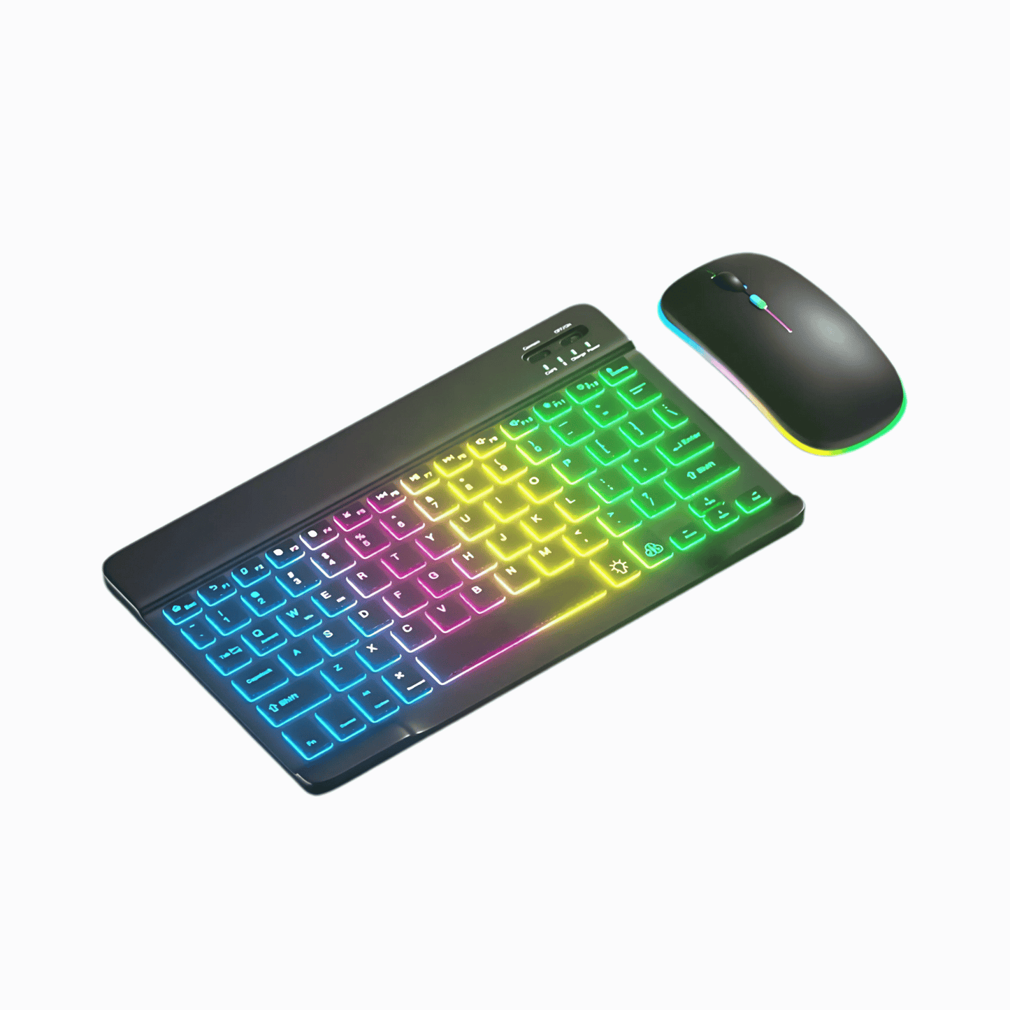 Wireless Bluetooth Keyboard & Mouse Combo – RGB Backlit for Tablet, iPad, Windows, and Android - ZNOVOTECH