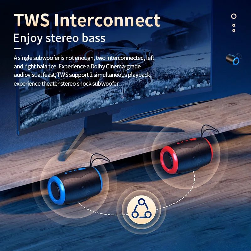 Z Outdoor Waterproof Wireless TWS Speaker with TF Card Support & 3D Hi - Fi Stereo - ZNOVOTECH